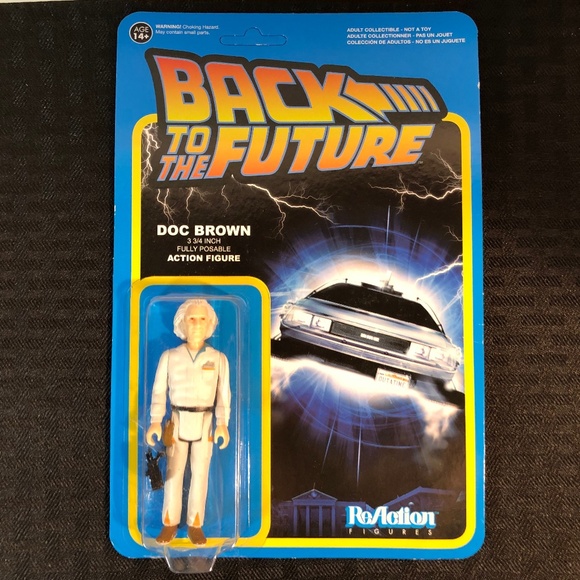 Unpunched New Funko Back to the Future  ReAction Action Figure  DOC BROWN (NIP) - Picture 1 of 9